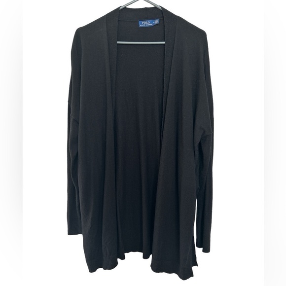Polo Ralph Lauren Lightweight Wool Blend Black Cardigan Women’s M - Picture 1 of 7